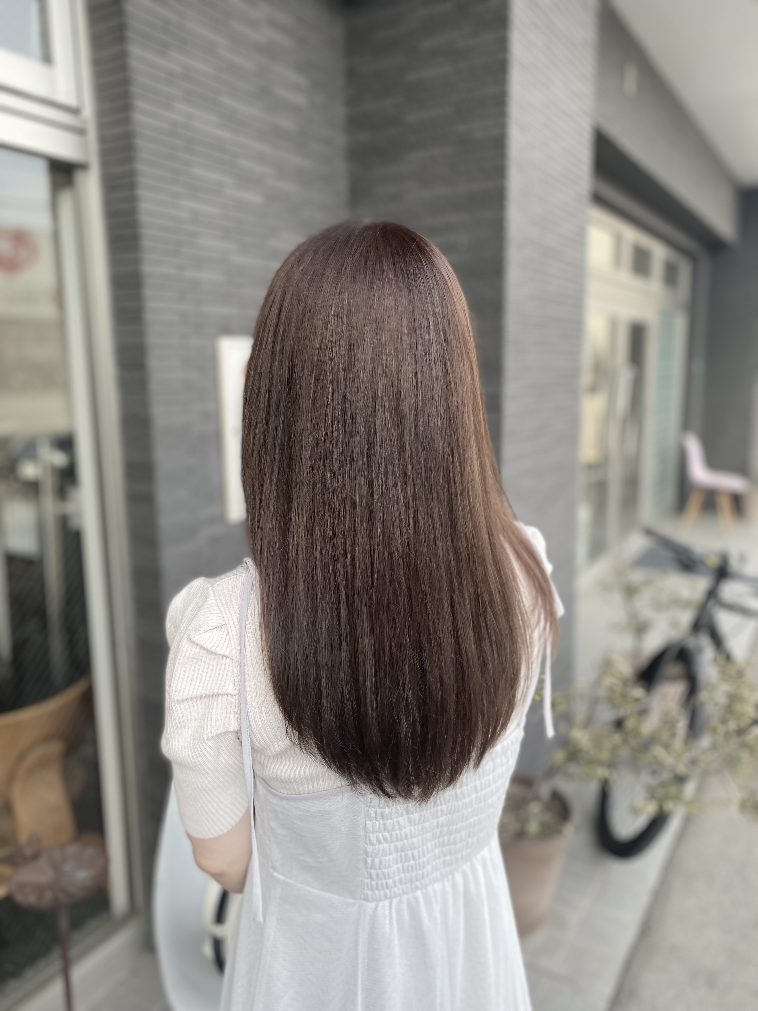 大人グレージュ×ロング