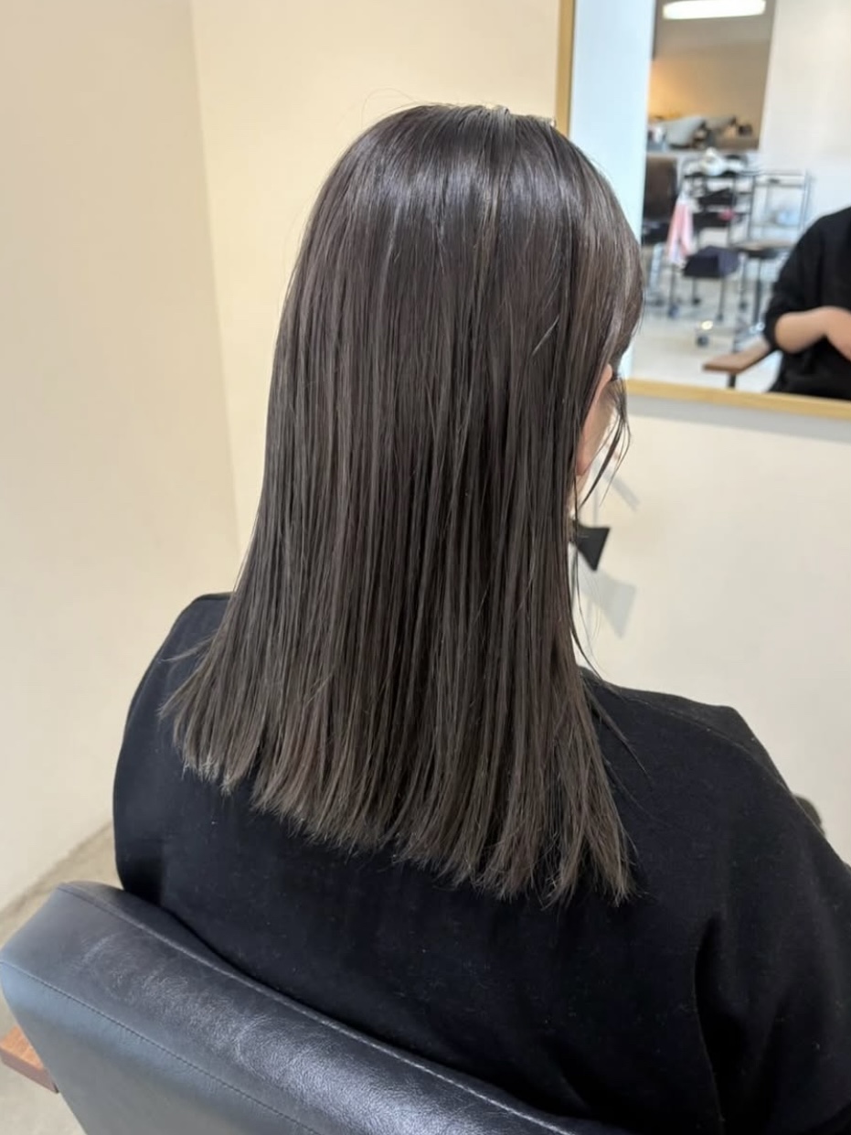 切りっぱなし×グレージュ☆彡