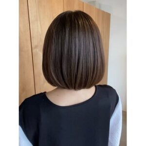 シンプルbob×カーキグレージュ