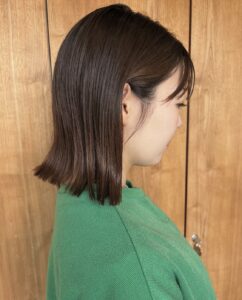 ＊ぱつっと15センチバッサリ切りっぱなしボブ＊