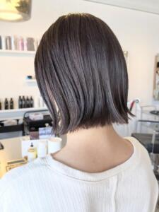 ミニボブ×グレージュ